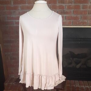 Easel Soft Ruffle Hem Tunic